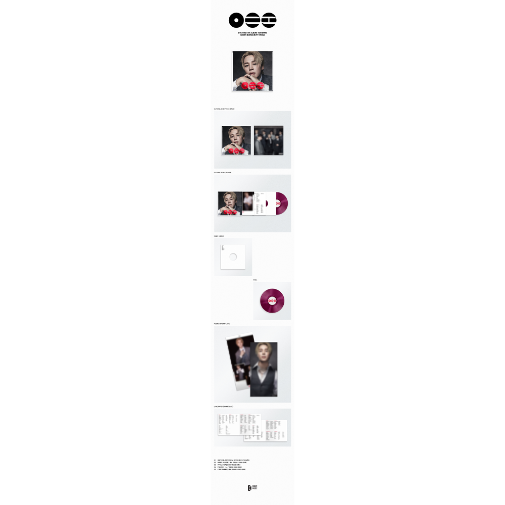 BTS The 5th Album 'ARIRANG' (Jimin Burgundy Vinyl) - Official BTS BTS The 5th Album 'ARIRANG' (Jimin Burgundy Vinyl) - Official BTS