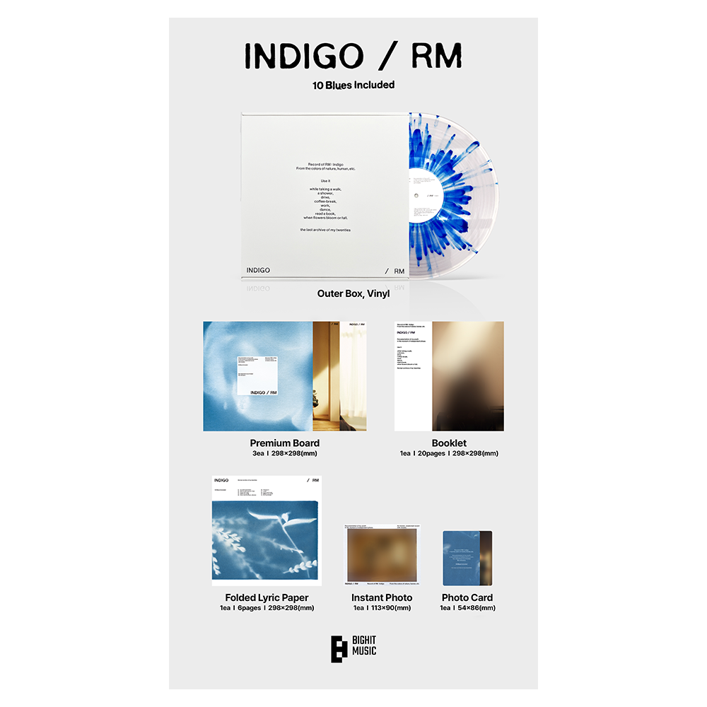 indigo RM LP アナログ盤 ナムジュン BTS RM INDIGO LP VINYL アナログ